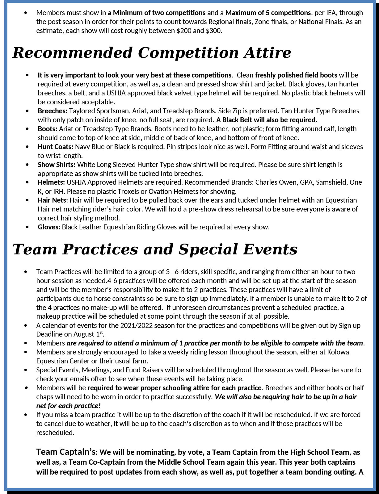 2022 Important Info Page 2